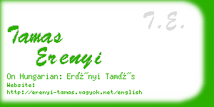 tamas erenyi business card